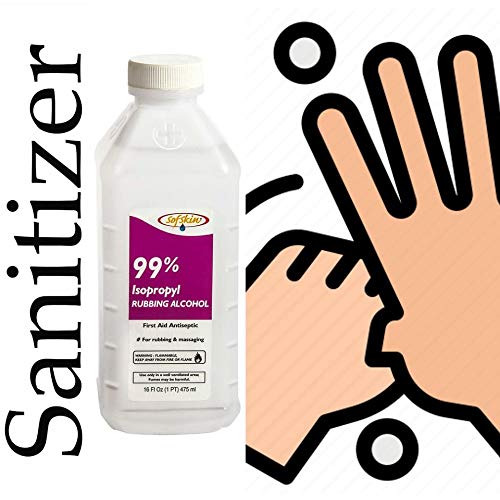 (American Brand) Premium Anti Virus 99% Pure & Distilled, Iso Propyl Alcohol - 475ml (Free Spray Bottle)