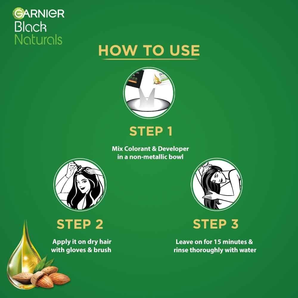 Garnier Black Naturals Hair Color No.3.16 Burgundy 20ml +20 gm (PACK OF 6)
