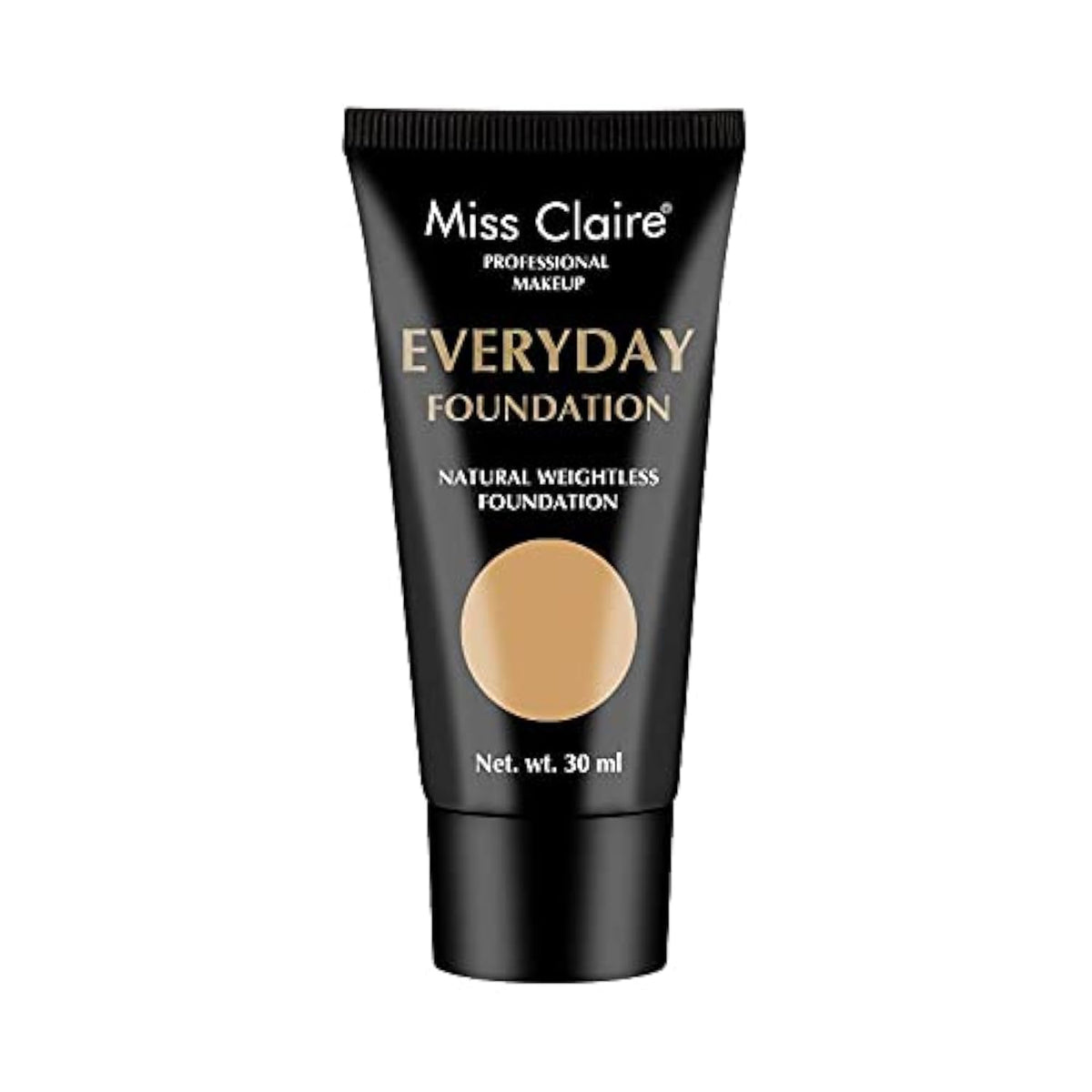 Miss Claire Professional Makeup Everyday Foundation For Acne Prone Skin Type Natural Weightless Full Coverage Foundation 30Ml Cream (Be-05 Beige) 30 ml (Pack of