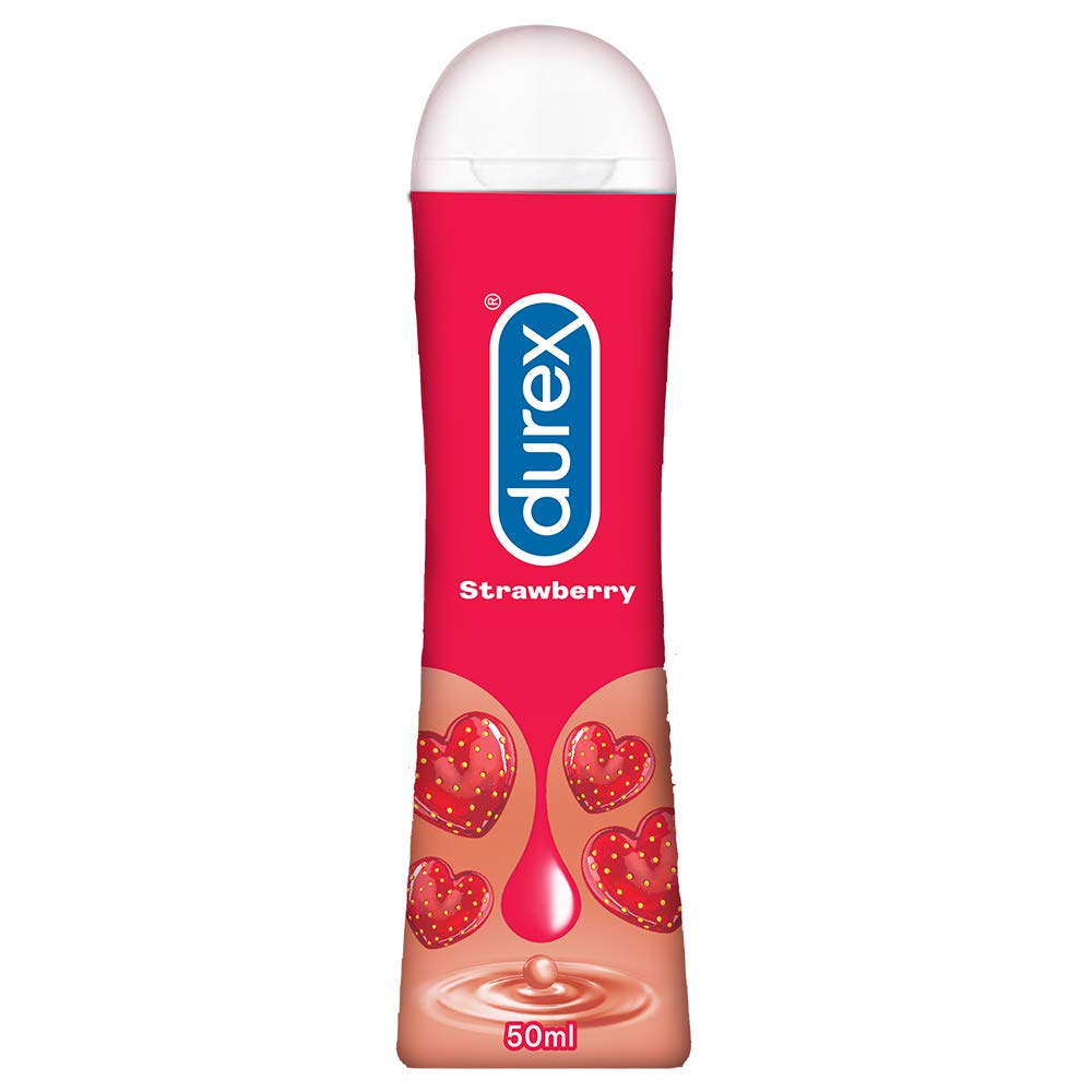 Durex Play Lubricant Gel, Saucy Strawberry - 50 ml & Durex Mutual Climax Condoms - 10 Count
