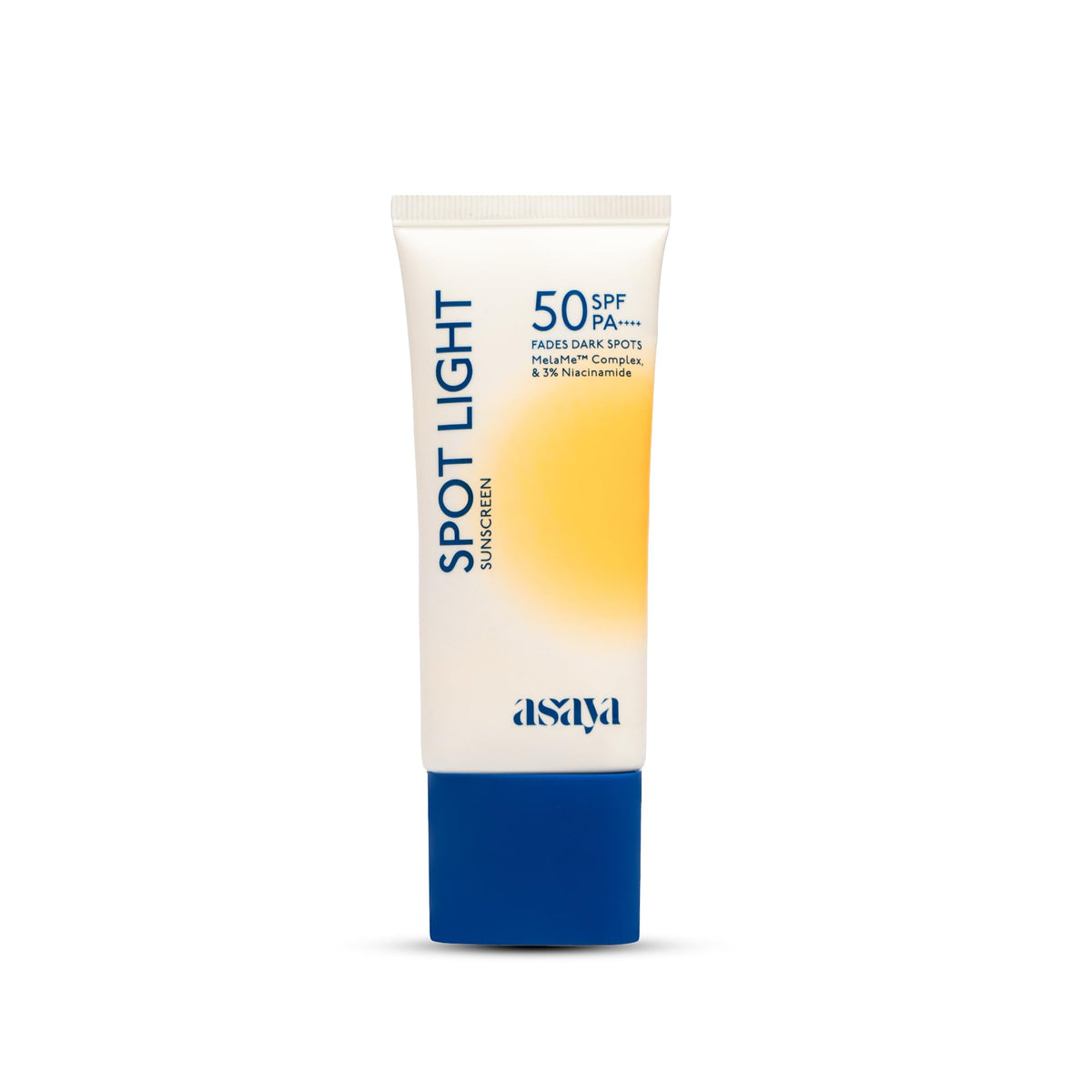 ASAYA | Spot Light Depigmenting Sunscreen SPF 50 PA++++ | In-VIVO Tested | Niacinamide + Licorice Extract | Oil-Free, No White Cast, Daily Sunscreen For All Ski