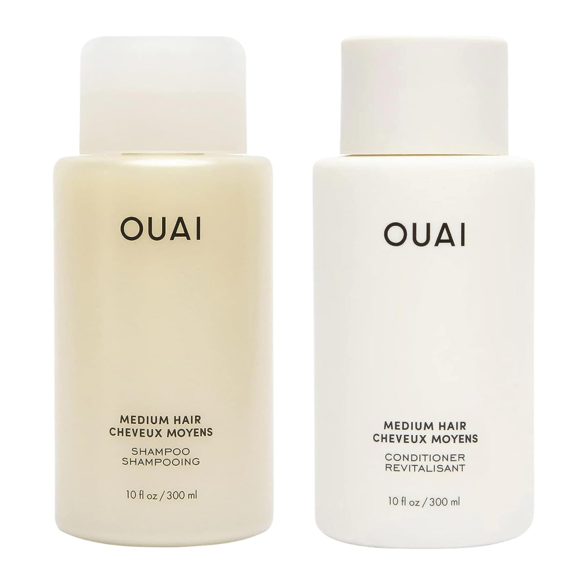 OUAI Medium Hair Shampoo and Conditioner Set (10 Fl Oz) Medium Hair Bundle