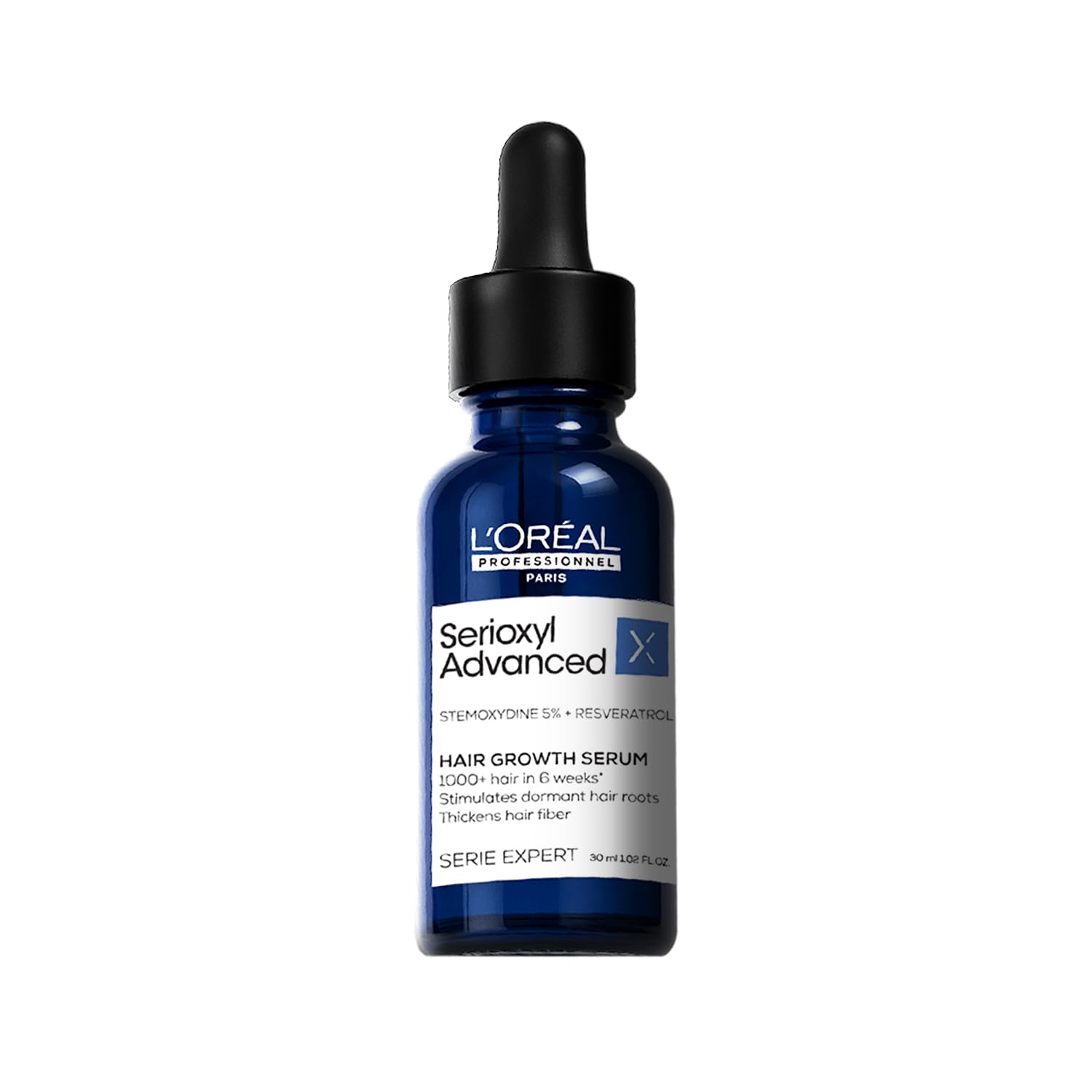 L’Oréal Professionnel Serioxyl Advanced Hair Growth Serum for scalp | Powered by Stemoxydine 5% + Resveratrol | Stimulates dormant hair roots and thickens hair fibre | Hairgrowth serum for men and women