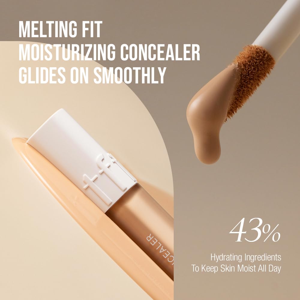 TFIT Idol Cover Concealer - Full Coverage, Lightweight, Sweat & Water Proof, Long-lasting, Lightweight, Conceales Dark Circles, Fine Lines, Redness, P01 PETAL BEIGE, 6.5g