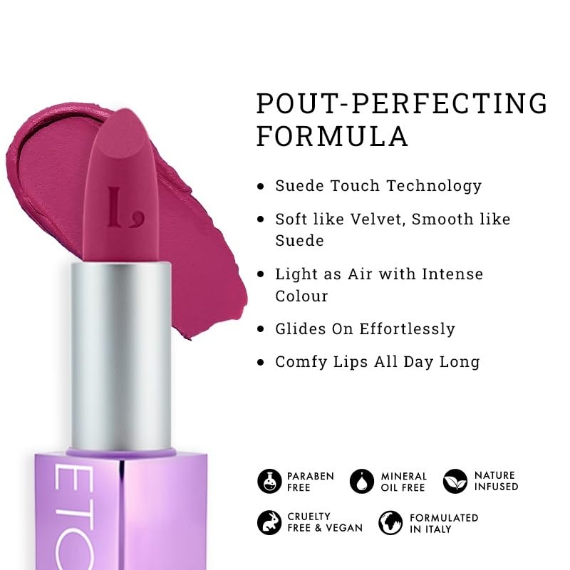 LOVETC HD Matte Lipstick, Transfer-Proof Makeup, Birthday Blush, 4.2g
