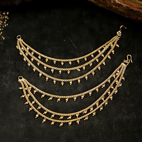 Handcrafted Traditional Pearl Jhumka Earrings for Women – Elegant Gold Design