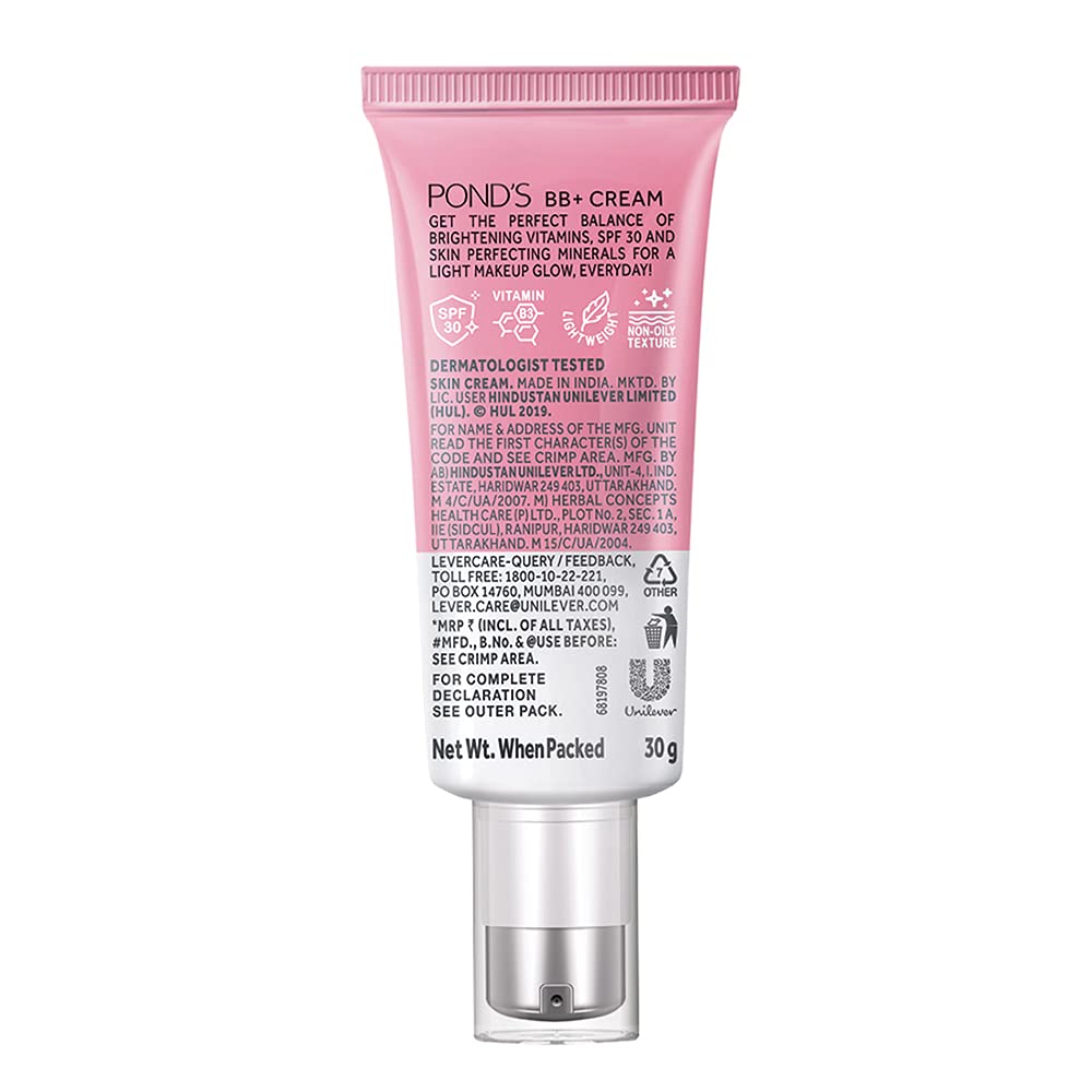 POND'S BB+ Cream, Instant Spot Coverage + Natural Glow, 01 Original 30 g