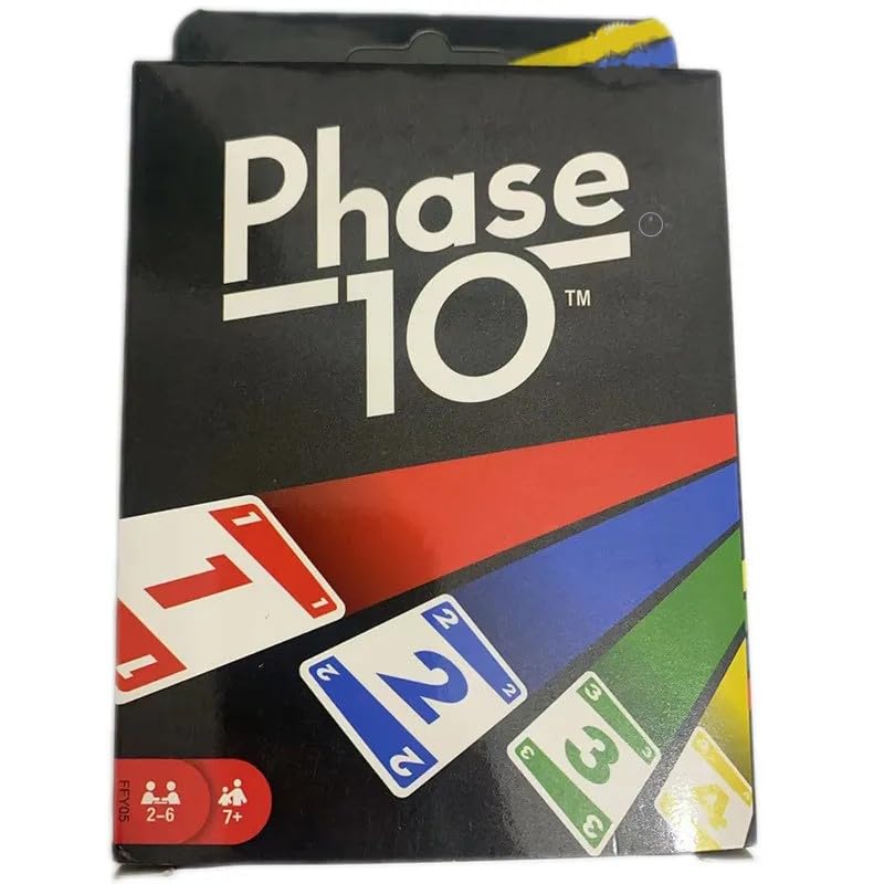 Phase 10™ Card Game, 110 Cards, 2-6 Players, Ages 7+, Strategy Family Game