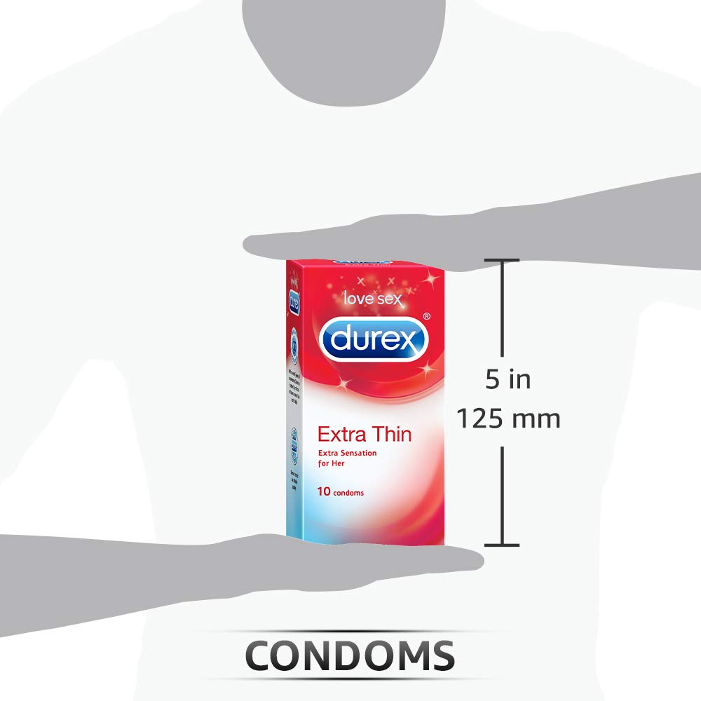 Durex Condoms Combo (Air 10s, Extra Thin 10s), 10 Count, Pack of 3
