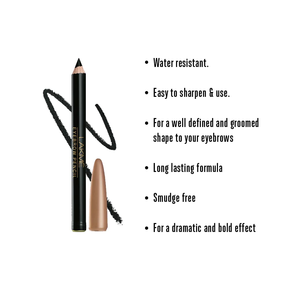 Lakme Eyebrow Pencil|| Black|| 2 g Eyebrow Pencils