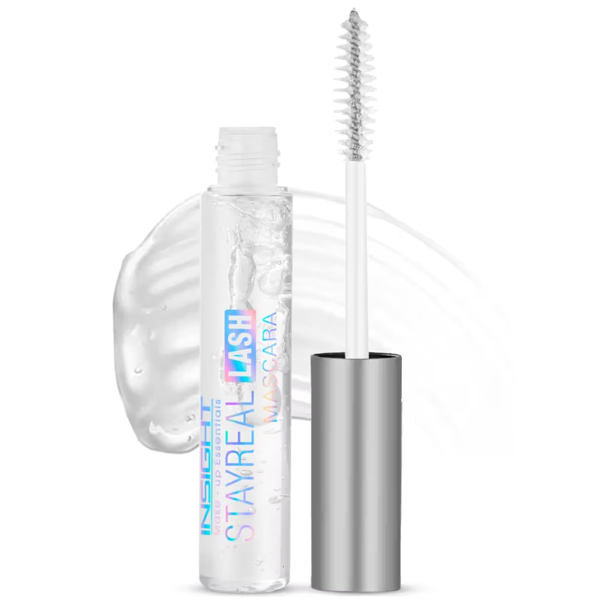 INSIGHT Stay Real Lash Mascara - Transparent | Clear Gel Formula| Natural Look | Sweatproof | For Brows and Eyelashes for Every day Use -10 g 10 ml (Pack of 1)