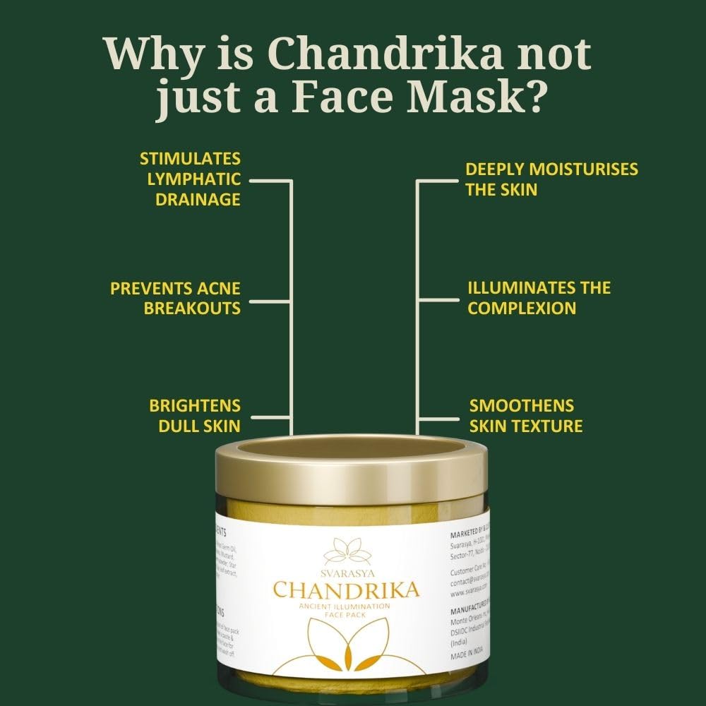 Svarasya Chandrika Natural Face Pack (ubtan powder) | The Ancient Illuminator Face Pack for oily and acne prone skin with Natural Ingredients (Includes Turmeric