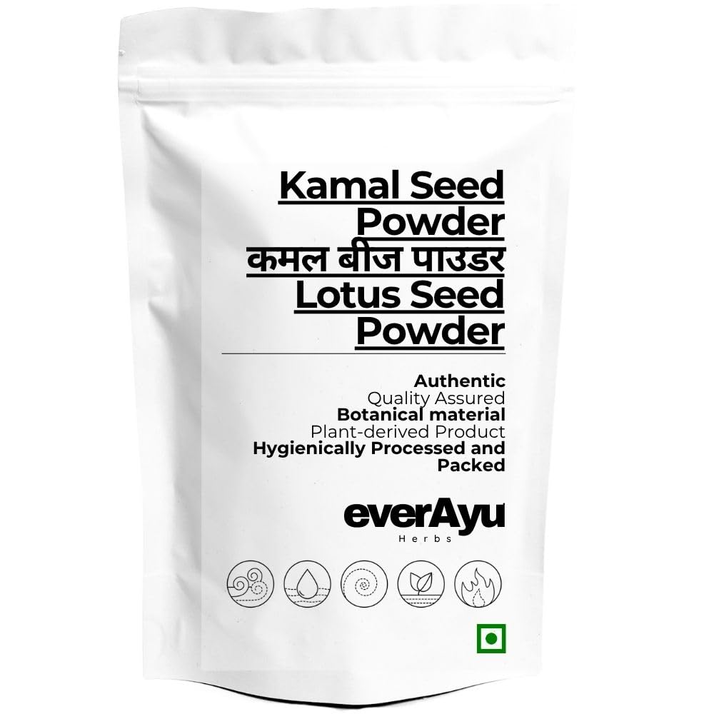 Kamal Seed kernal magaj Powder (कमल बीज पाउडर) | Lotus Seed | Kamal Gatta | Nelumbo Nucifera Gaertn | Natural Herbal Supplement 50 g (Pack of 1)