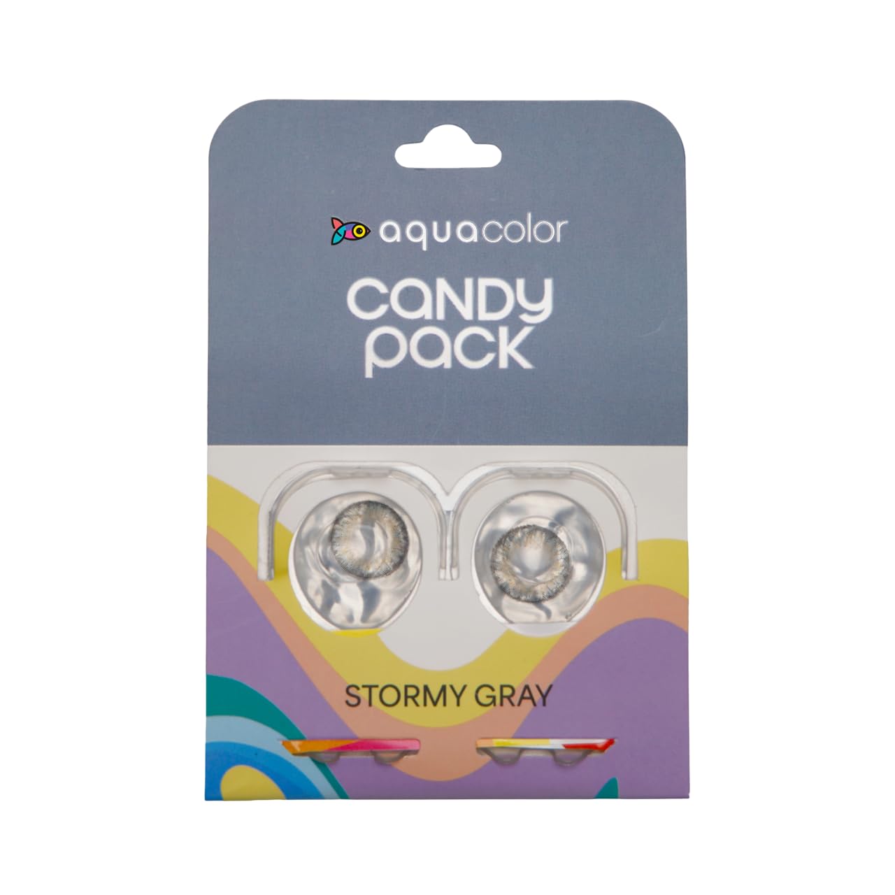 Aquacolor Stormy Gray Candy Pack Zero Power Colored Lenses (2 Lens/Box)