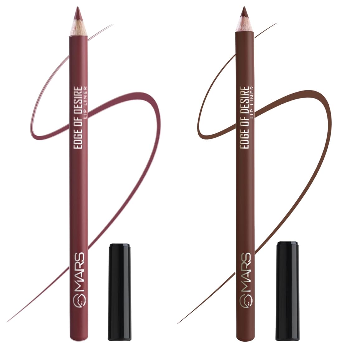 MARS Matte Lip Liner One Swipe Smooth Long Lasting Lip Pencil (1.4gm) (05-WINE NIGHT) (14-CHOCO BUTTER)