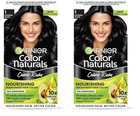 New Garnier Color Naturals with Keratin Shade 3 Darkest Brown SHADE 3, DARKEST BROWN (Pack of 1)