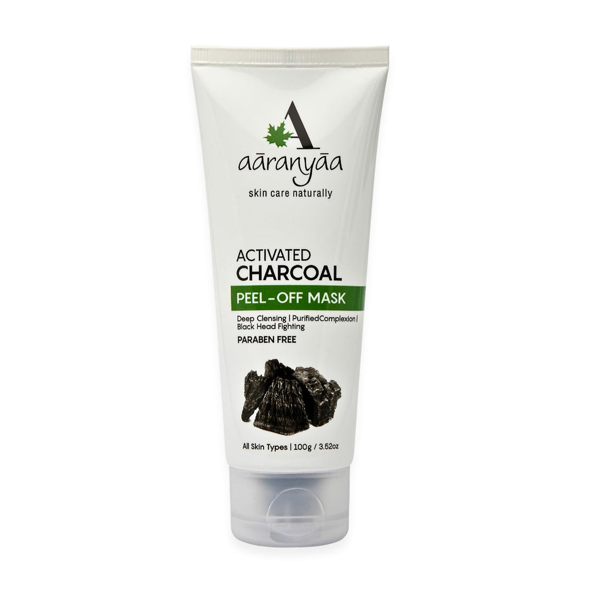 Aaranyaa Activated Charcoal Peel-Off Face Mask for Blackhead & Whitehead Removal | Deep Pore Cleansing & Pollution Guard with Multani Mitti, Amla, Turmeric & Mo
