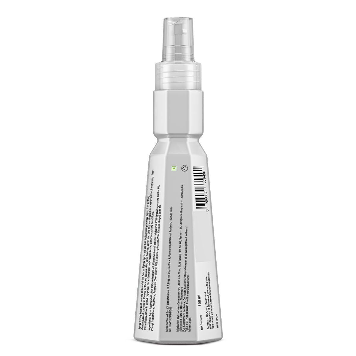 Bblunt Hot Shot Heat Protection Hair Mist | Designed for Indian Hair | Prevents Damage | Upto 230° Celsius Protection | Hair Spray for Men & Women | 150 ml