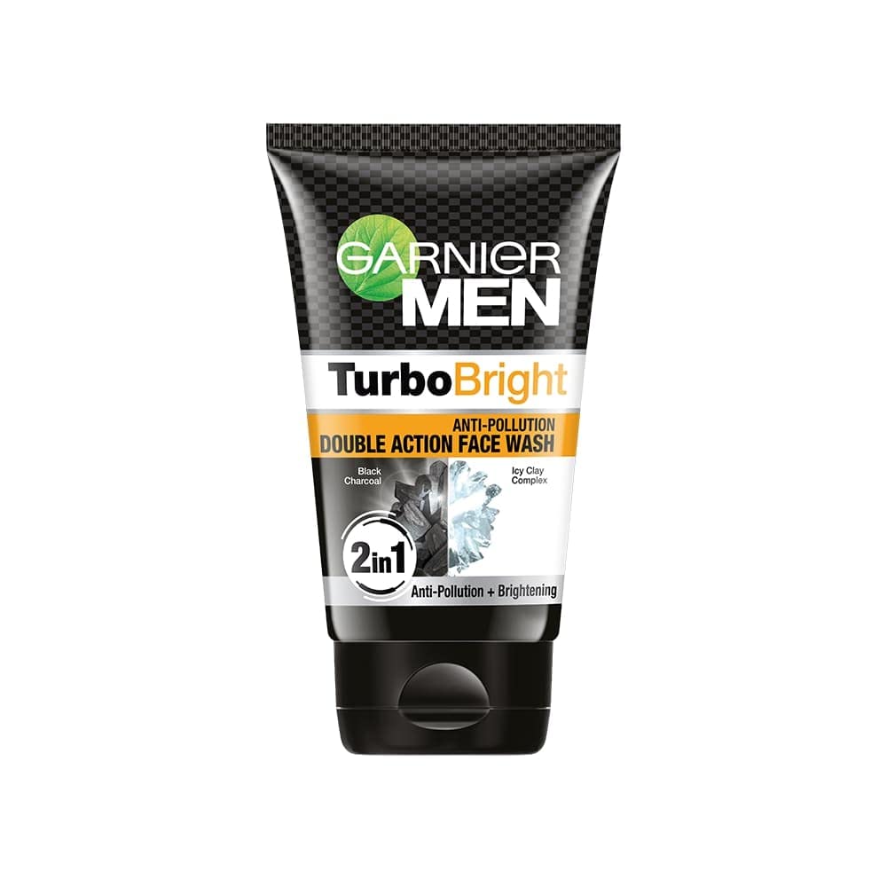 Garnier - Men Turbo Bright Anti-Pollution Double Action Facewash (100gm)