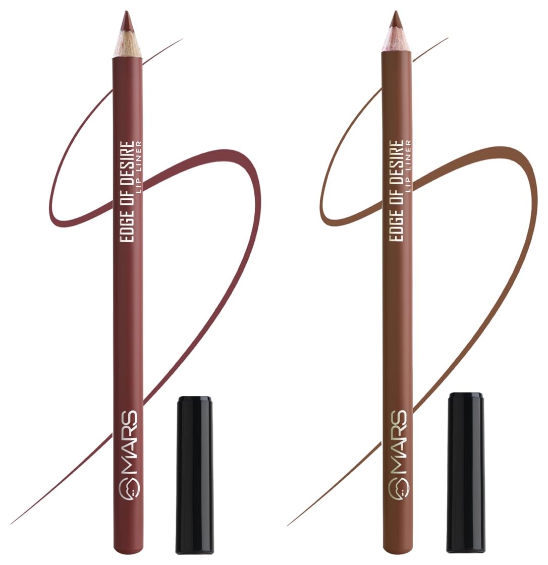MARS Matte Lip Liner One Swipe Smooth Long Lasting Lip Pencil (1.4gm) (04-SCANDALOUS BROWN) Matte Lip Liner One Swipe Smooth Long Lasting Lip Pencil (1.4gm) (12