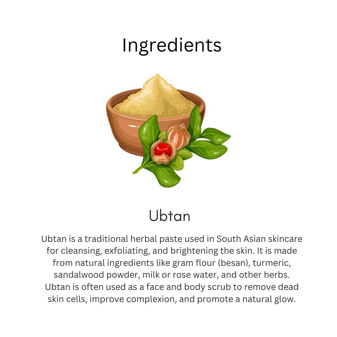 Khadi Ubtan Face Mask 100g | For Breakouts, Tanning & Glowing Skin | With Turmeric, Besan, Rose Water & Sandalwood Powder | Removes Dirt & Impurities | For Men