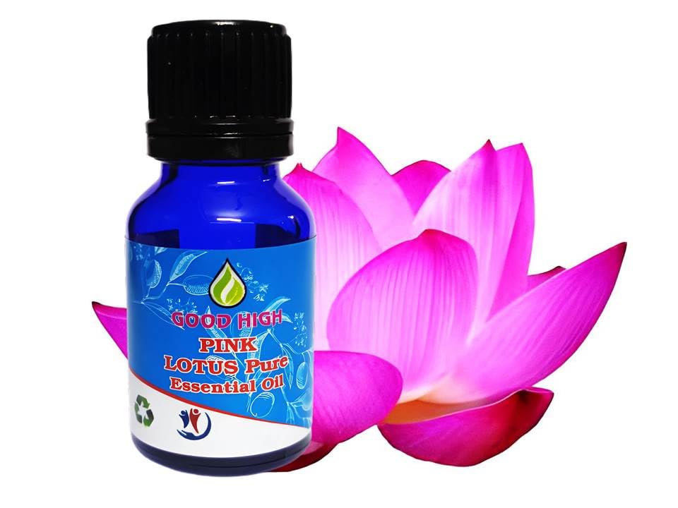 Good High Pink Lotus Oil 100% Pure Natural Organic Vegan and Undiluted - For Personal Care - By Good High (0.338 oz = 10 mL)