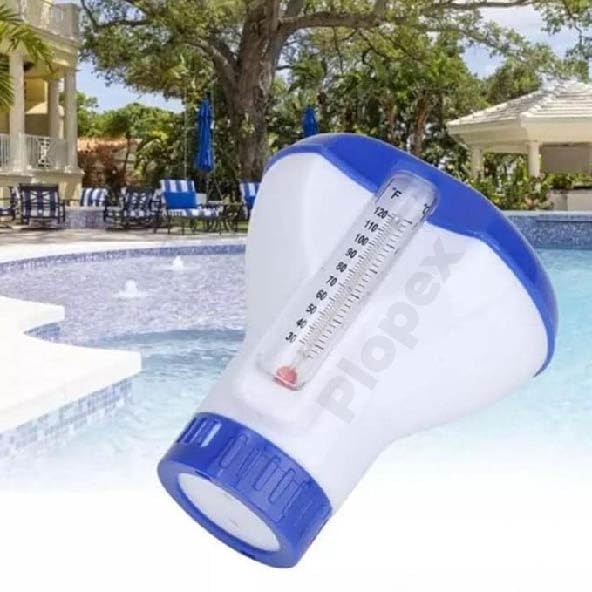 Swimming Pool Chemical Floating Chlorine Tablets Dispenser with Thermometer for Swimming Pools, Spas, Hot Tubs, Fish Ponds & Aquarium.
