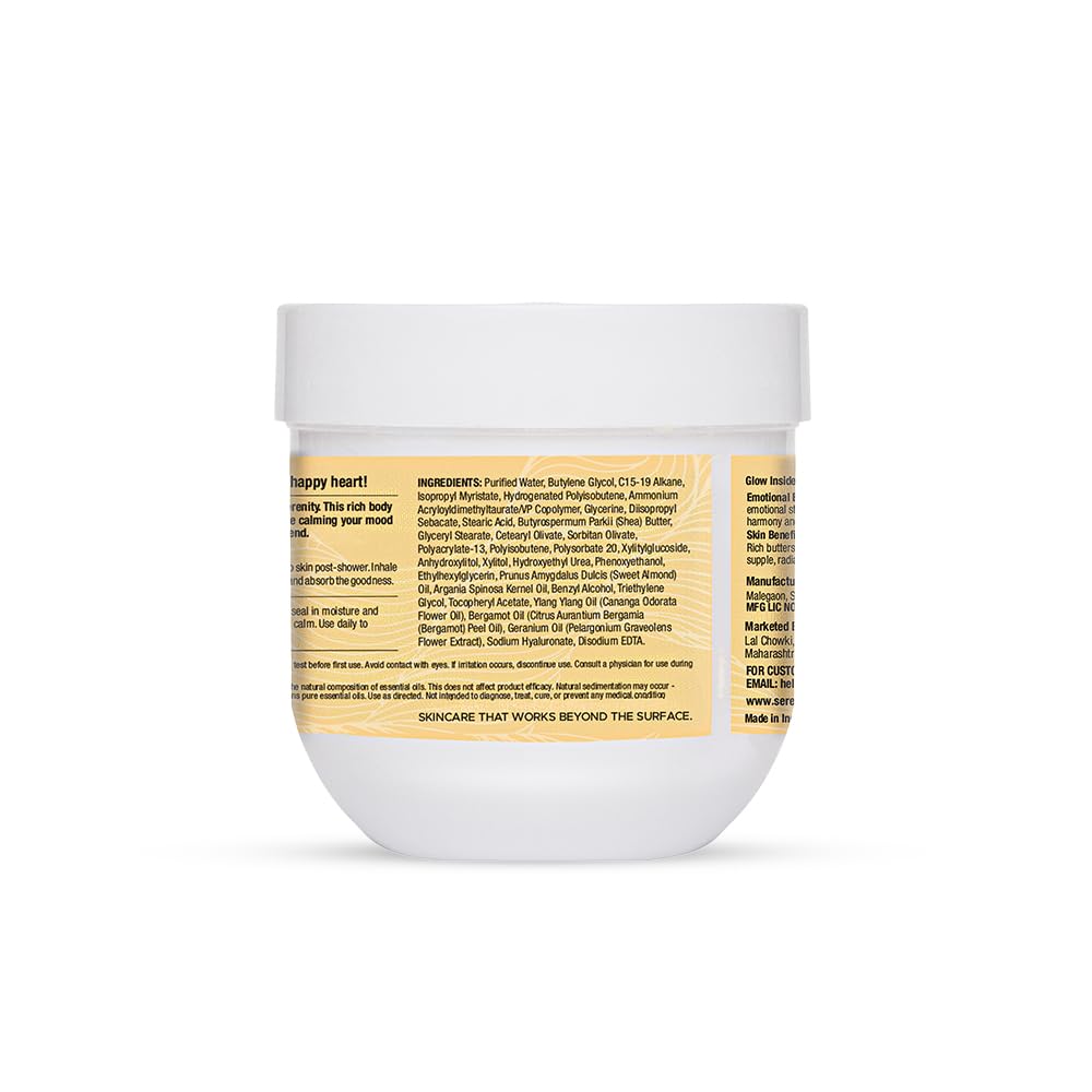 Serenade Moisture & Mood Body Butter | Aromatherapy Infused Skincare for Deep Nourishment & Glow | With Shea Butter, Argan Oil & Hyaluronic Acid | 200 g