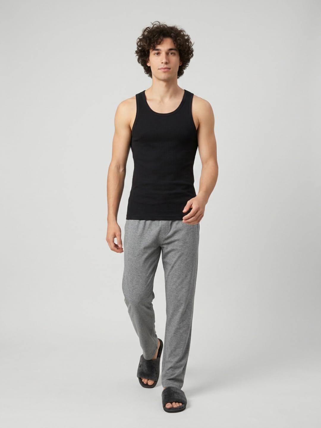 Park Avenue Men Body fit Solid Pattern Pure Cotton Vest 100 Black