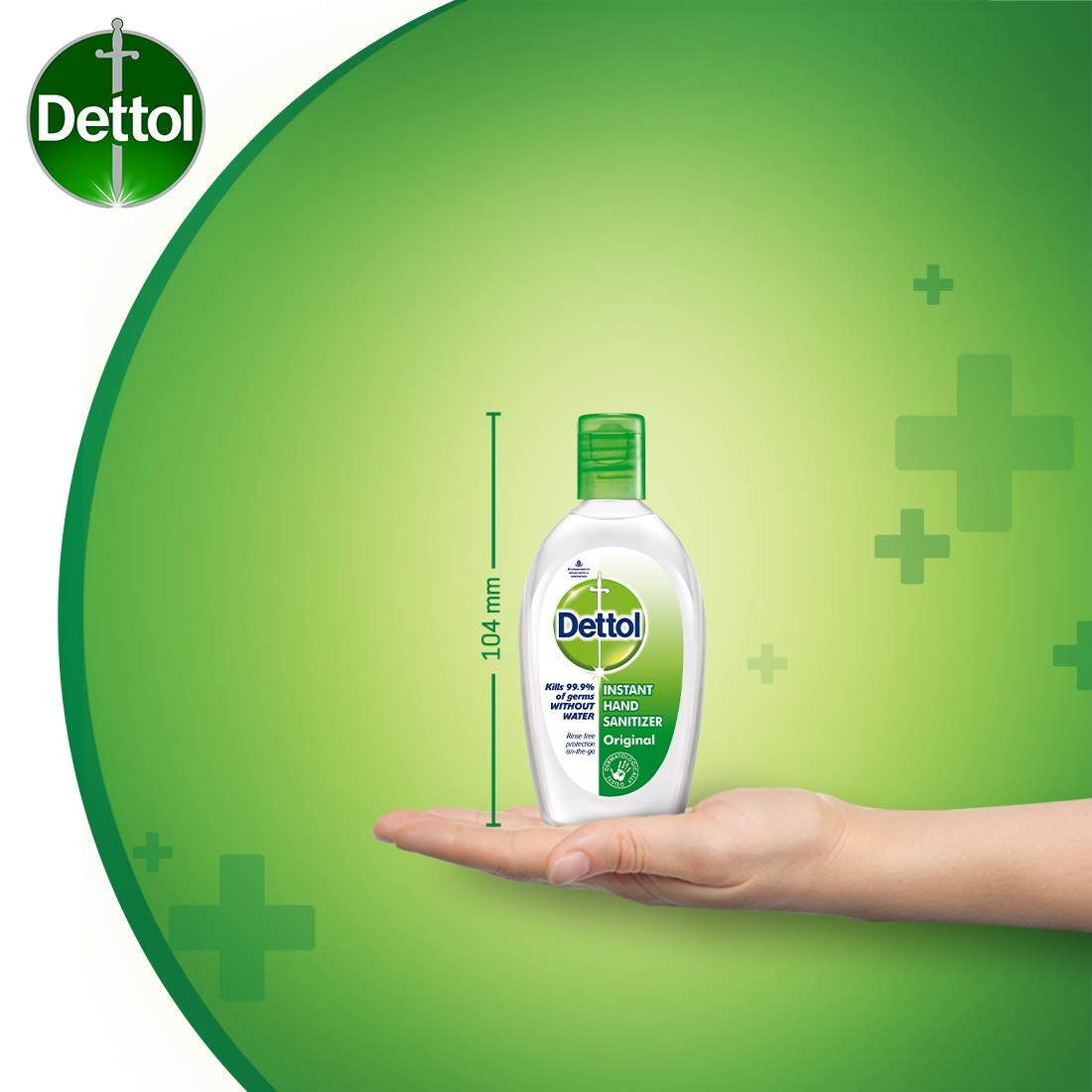 Dettol Alcohol based Hand Sanitizer, Original, 50ml, Pack of 2 50ml - Original Pack of 2