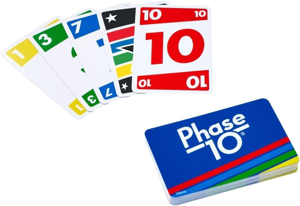 Mattel Flip and Phase 10 Card Game, Combo Pack of 2