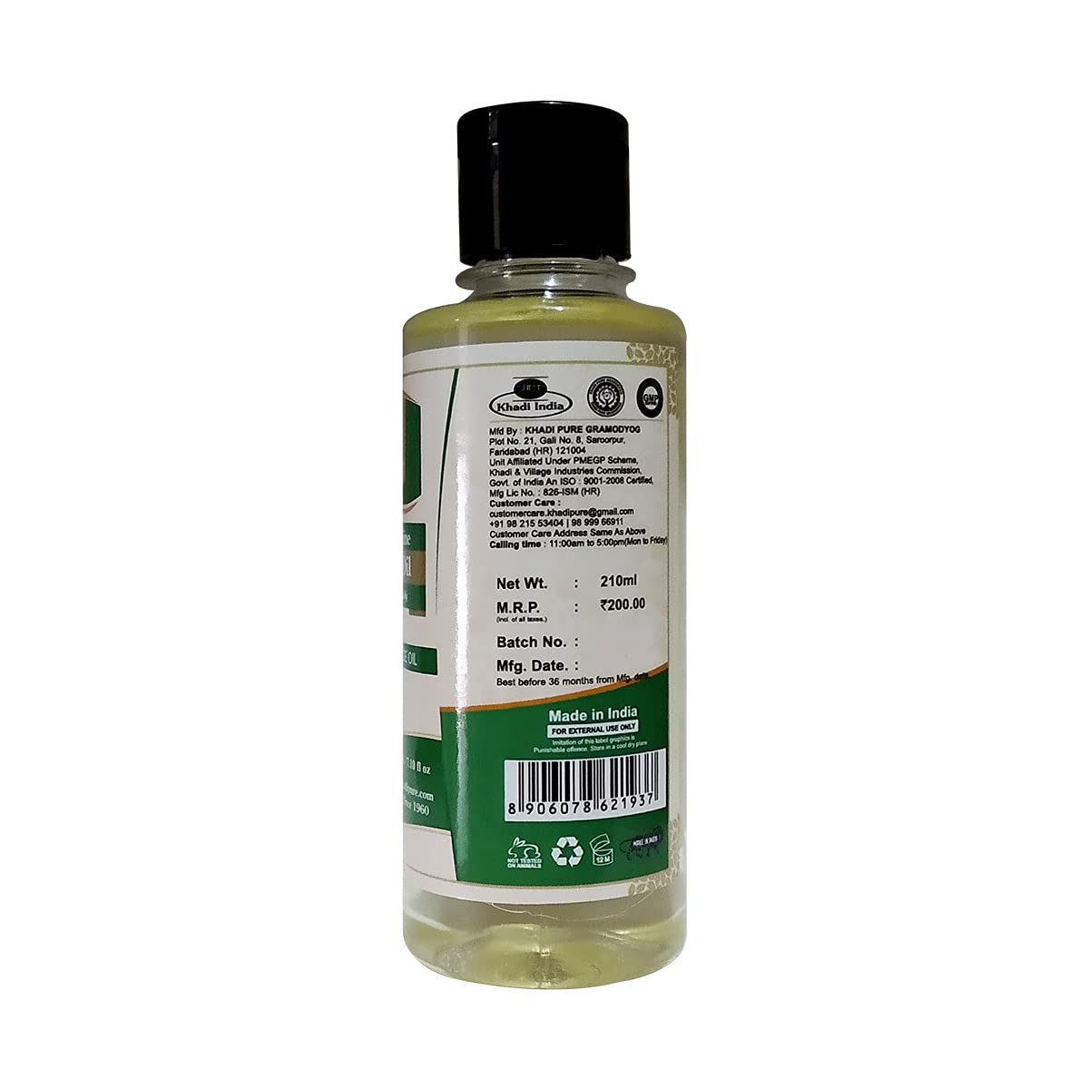 Khadi Pure Herbal Jasmine Massage Oil, 210 ml