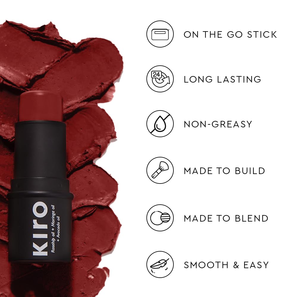 Kiro Wonder Wand Multi-Stick – Cherry Blossom, 7.5g | 3-in-1 Stick - Blush, Eyeshadow & Lip Tint | Creamy, Weightless & Long-Lasting | Infused with Rosehip, Avocado & Moringa Oil