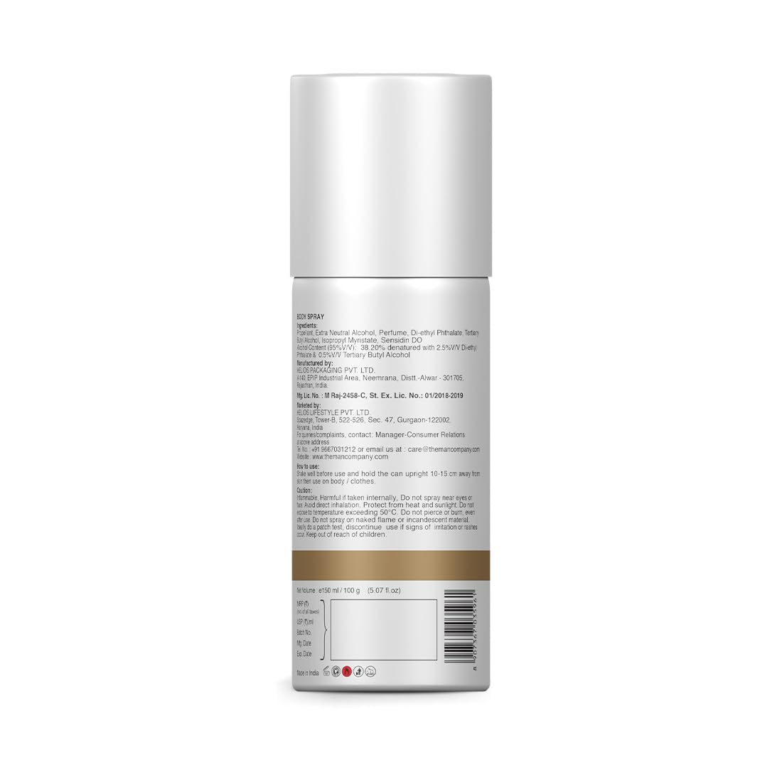 The Man Company Blanc Lemon Deodorant For Men - 150Ml | Premium Long-Lasting Fragrance Body Spray | Perfect Deo For Everyday Use | Gift For Him