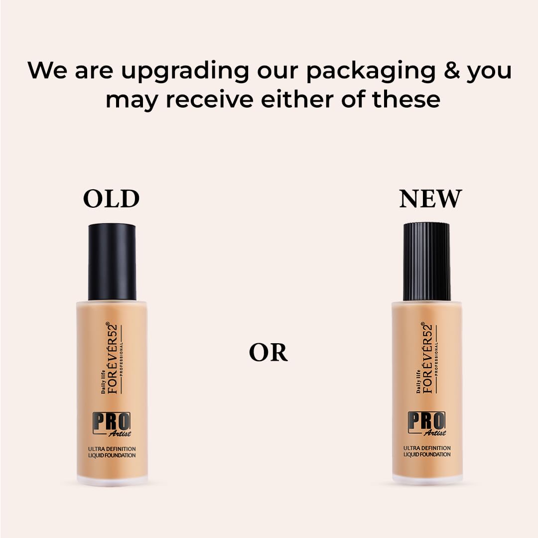 Forever52 Daily Life Pro Artist Ultra Definition Liquid Foundation For Normal Skin-60Ml(Brownie-12,Dark Skin Tone)Matte & Poreless Long-Lasting Full Coverage Foundation For Women