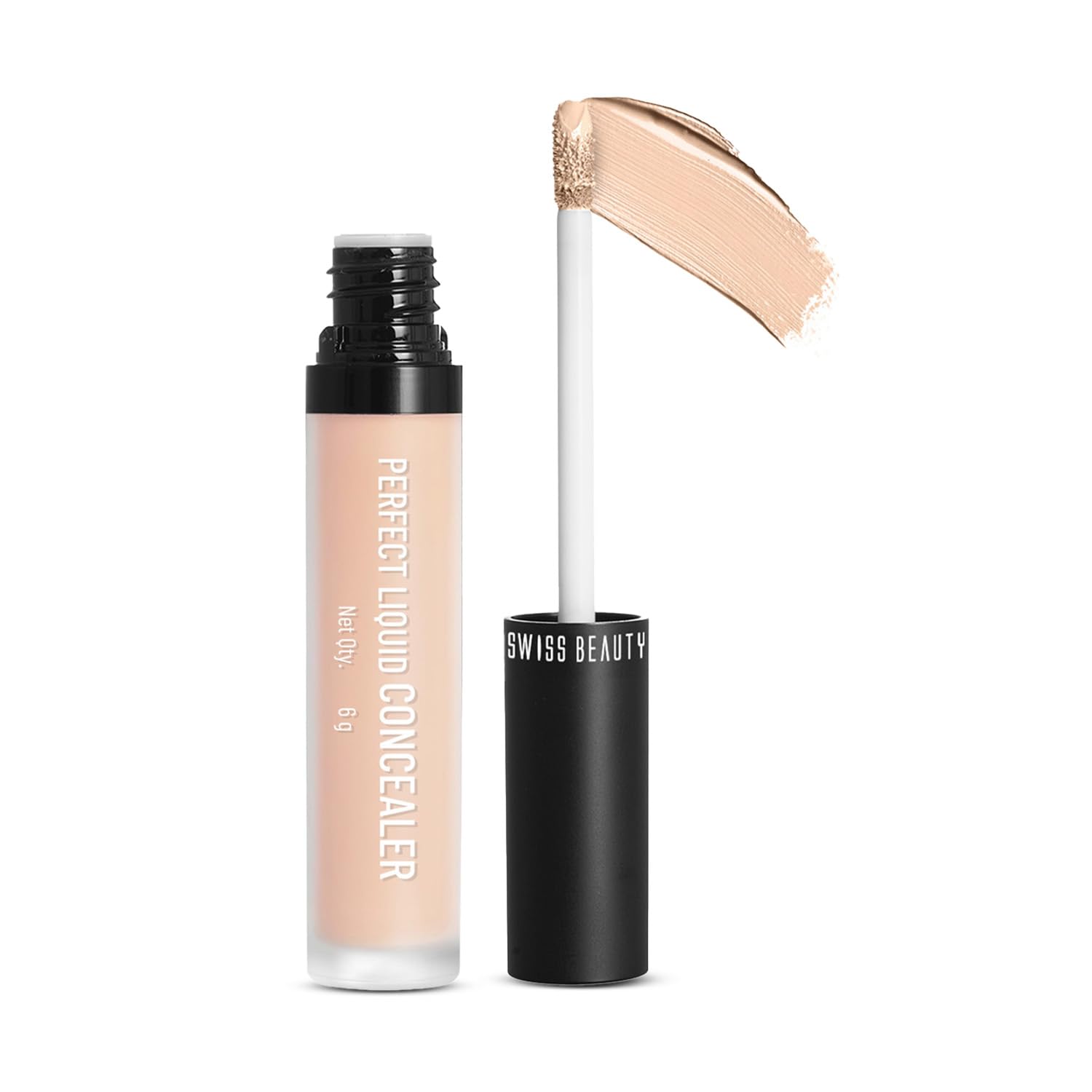 Swiss Beauty Liquid Light Weight Concealer With Full Coverage |Easily Blendable Concealer For Face Makeup With Matte Finish | Shade- Classic Nude, 6g