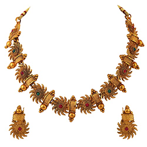 Traditional Long Design Gold Plated Necklace Set for Women - Elegant Handcrafted Jewelry