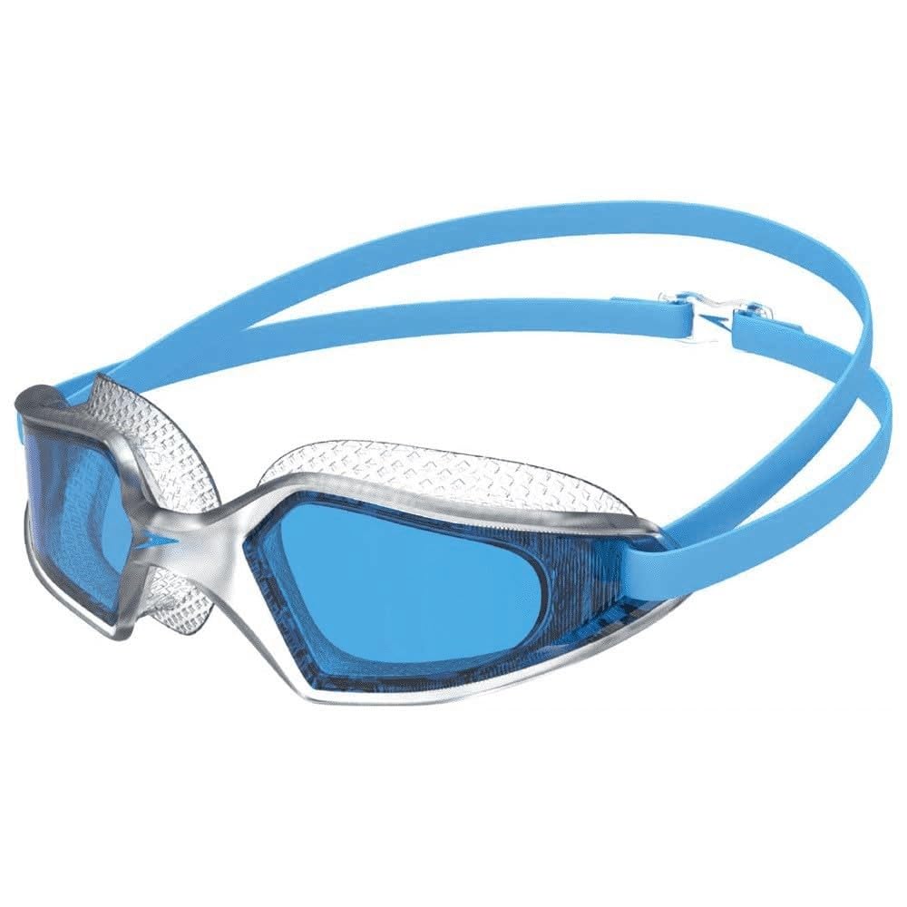 Speedo Unisex Adult Hydropulse Mirror-Lens Swim Goggles Pool Blue - Clear - Blue