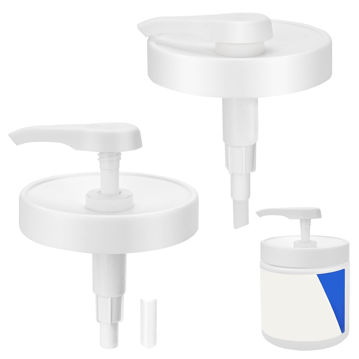 2-Pack Pump Lids Compatible with CeraVe 19 and 16 oz Cream Jars