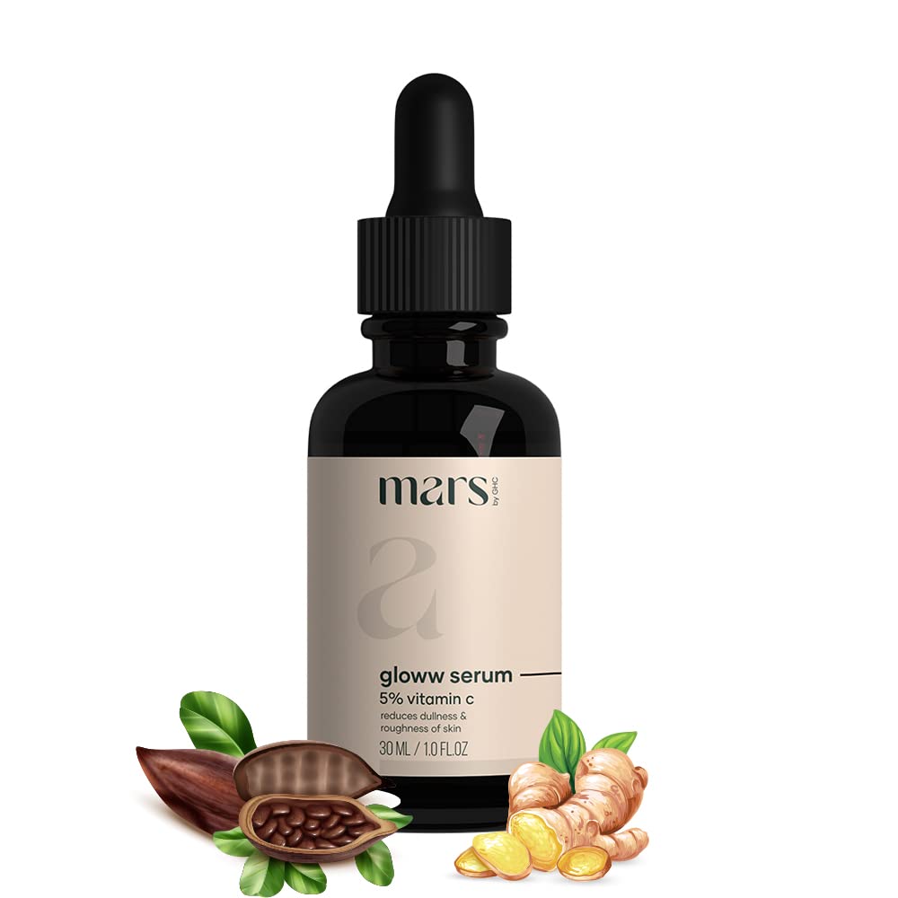 Mars by GHC Skin Care Duo: Foaming Face Wash (120ml) & 5% Vitamin C Face Serum with Niacinamide (30ml) - Infused with Pure Ethyl Ascorbic Acid for Hyperpigmenta
