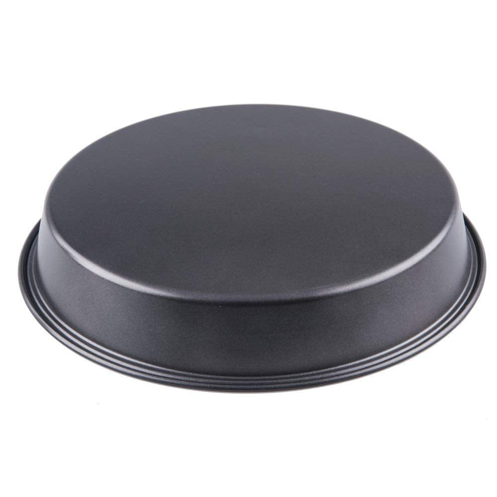 sakoraware Non-Stick Hard Anodised Carbon Steel Teflon Coated Bakeware| Pizza Cake Pan Plate for Microwave Oven OTG |Round Baking Tray Mould |10 Inch/25 cm Diam