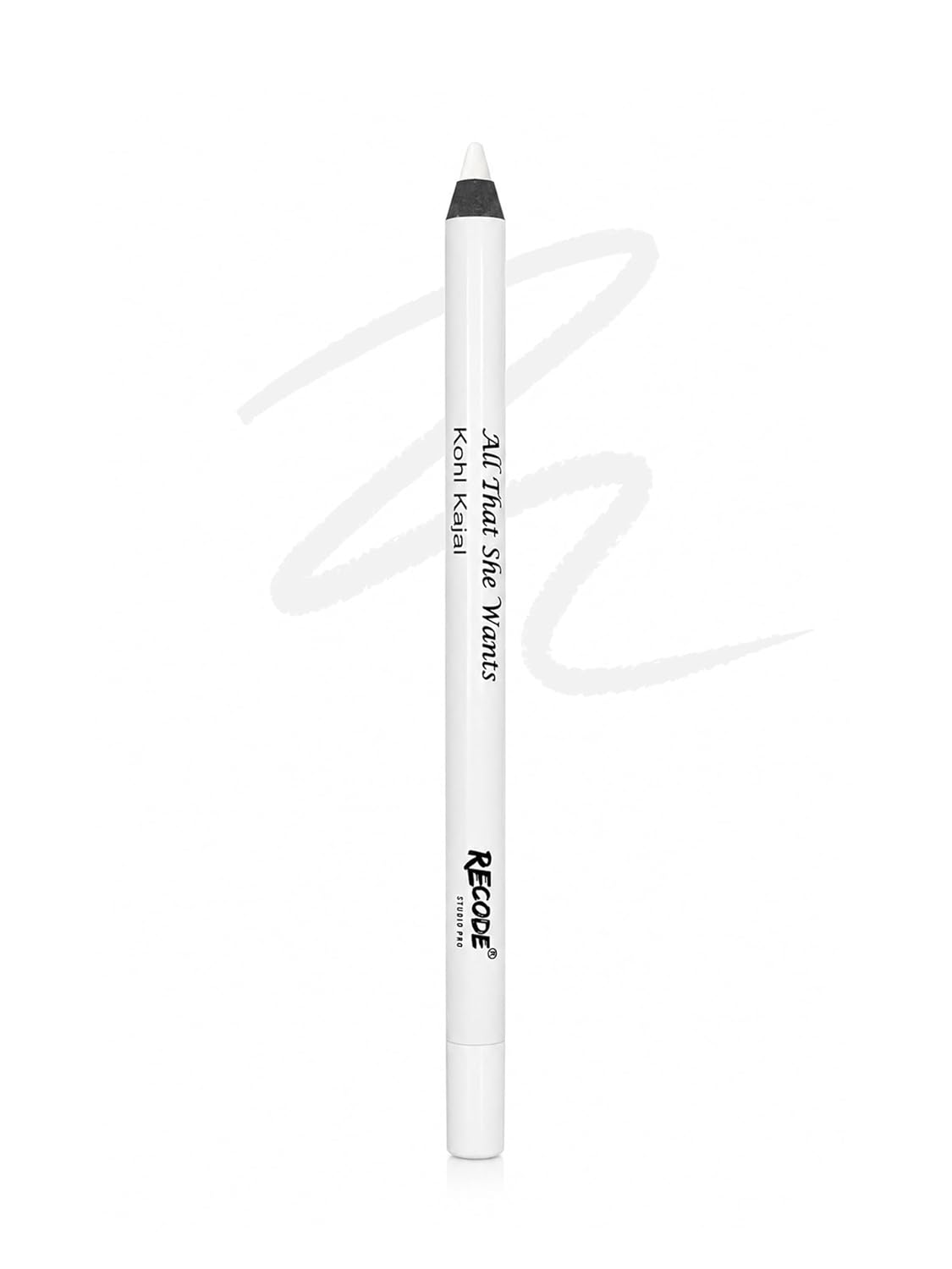 Recode All That She Wants White Matte Pencil Kohl Kajal | 1.20g | 14hrs Long Lasting | Waterproof & Smudgeproof Kohl | One Stroke Gliding Effect