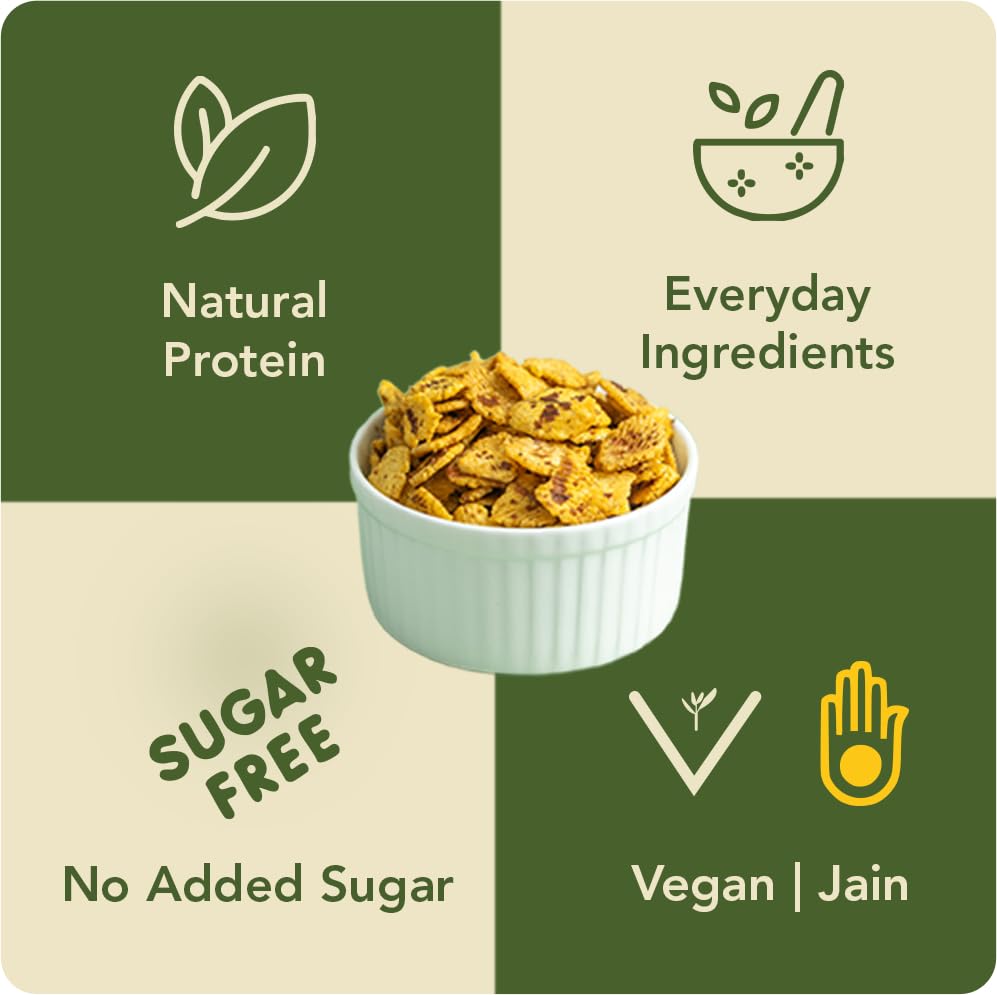 Svasthyaa Roasted Chana Jor Garam Healthy Indian Snack for Kids & Adults | Crispy Channa Namkeen | High Protein, Gluten Free | Vegan Jain with Sea Salt & Hing |