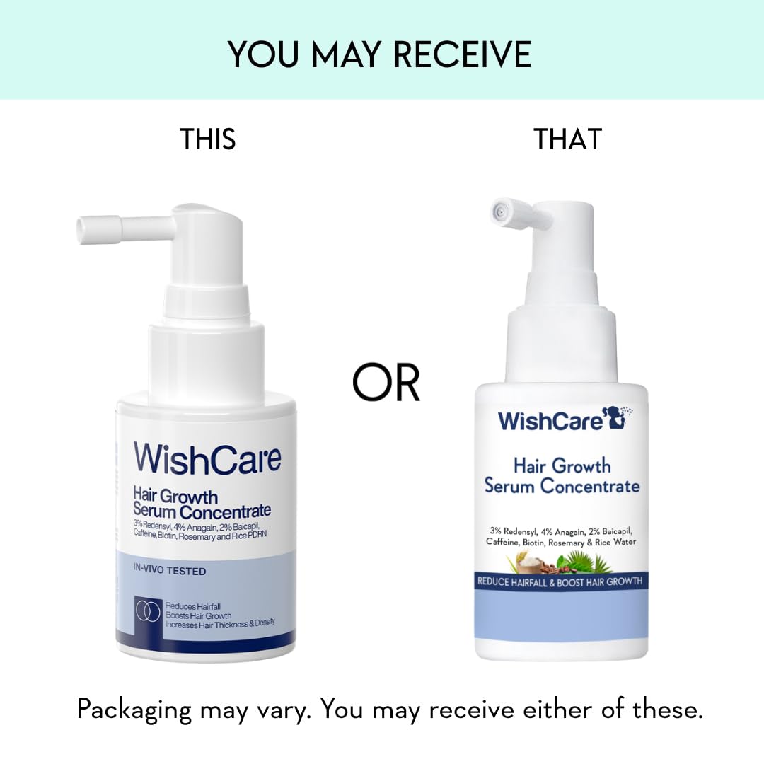 WishCare Hair Growth Serum For Scalp | 94% Saw New Hair Growth | Redensyl & Rosemary Oil | 100% Saw Hairfall Reduction | In-Vivo Tested | For Men & Women | 30ml