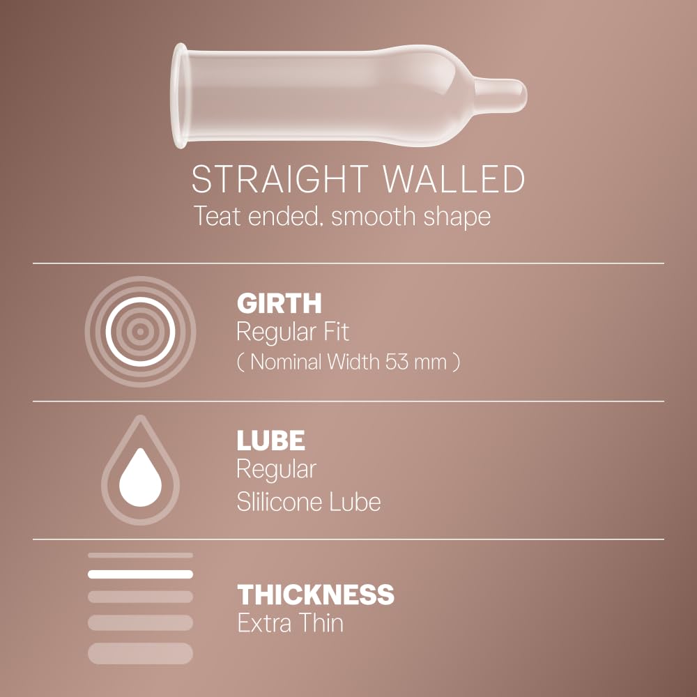 Durex Extra Thin Intense Chocolate Flavoured Condoms For Men - 12s