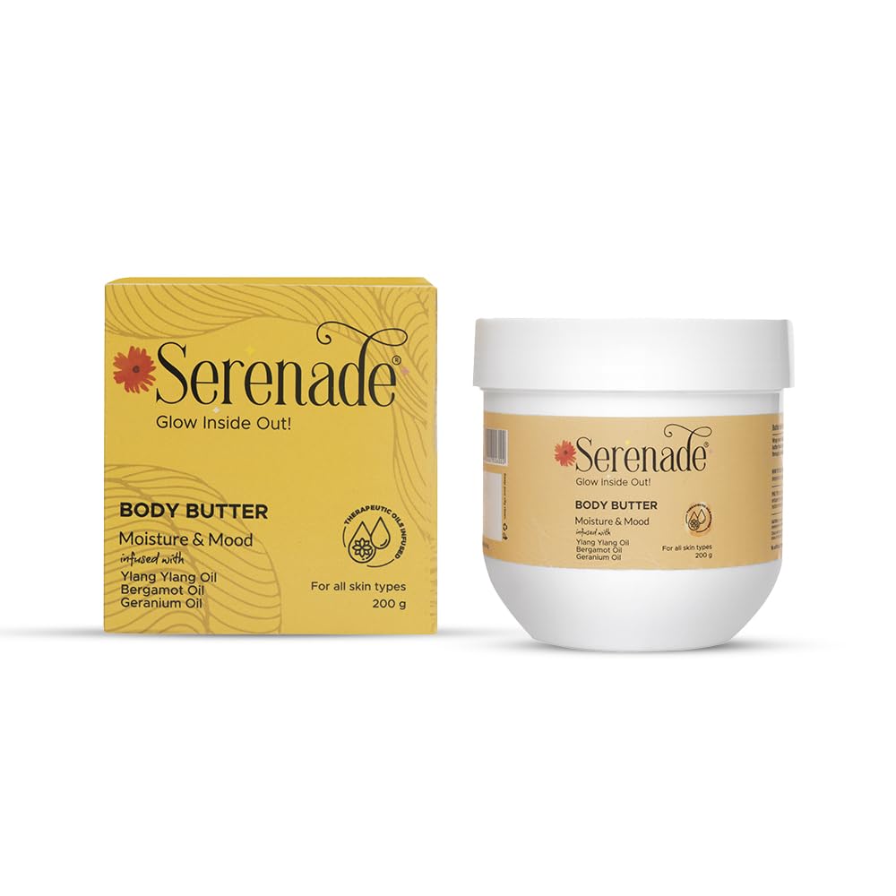 Serenade Moisture & Mood Body Butter | Aromatherapy Infused Skincare for Deep Nourishment & Glow | With Shea Butter, Argan Oil & Hyaluronic Acid | 200 g