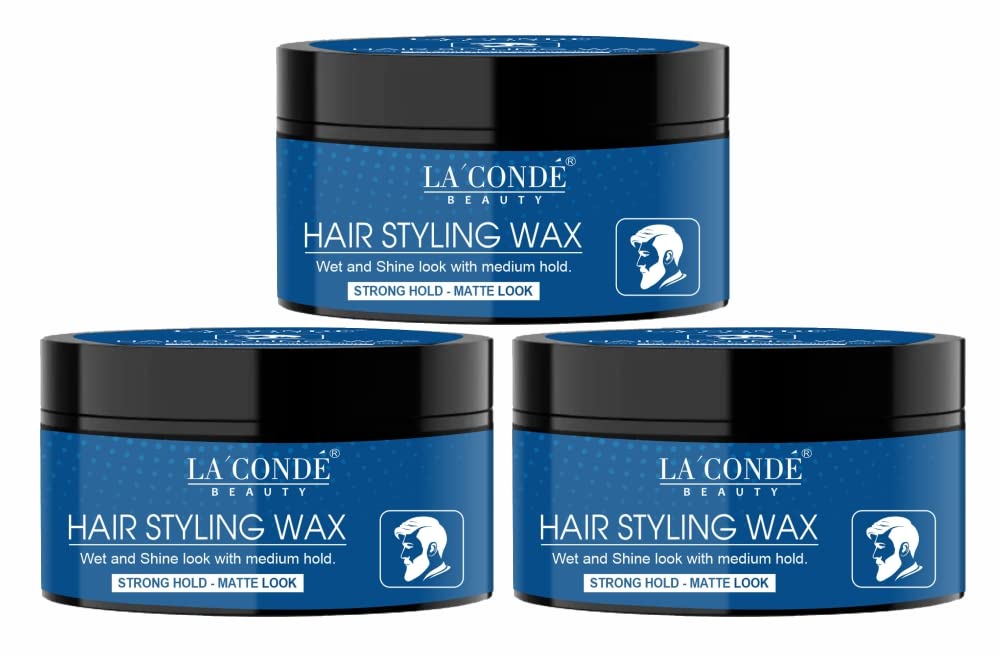 La'Conde Beauty Mattle Look Hair Wax with 24hrs Hold in Normal Hair Pack of 3 of 50 Grams (150 Grams)