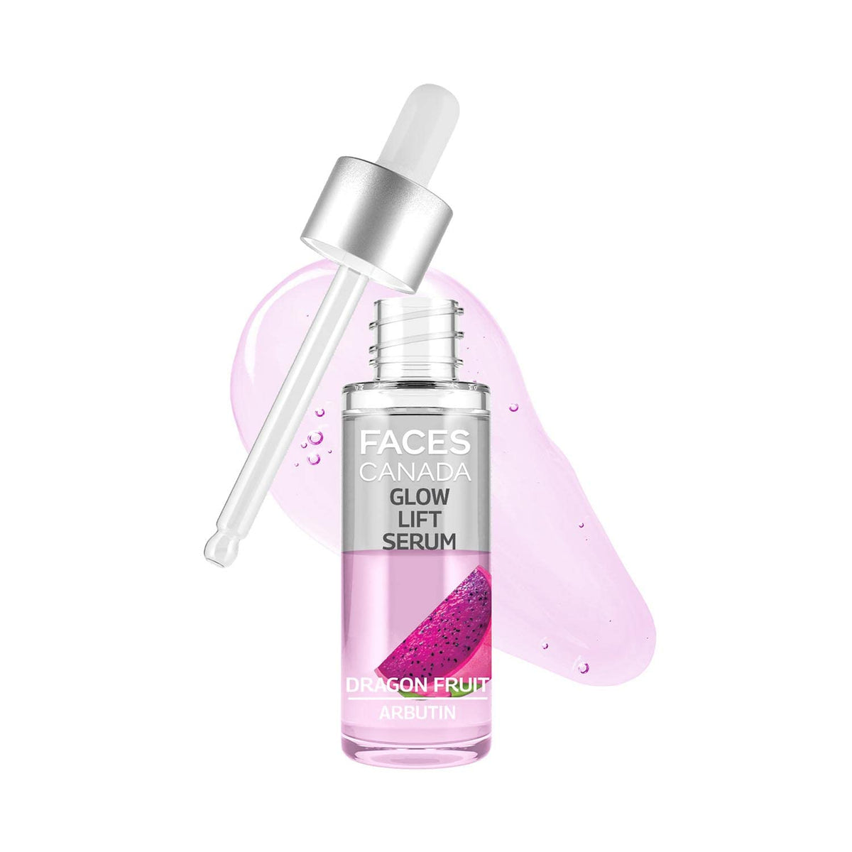 FACES CANADA Glow Lift Serum, 27 ml | Dragon Fruit & Arbutin | Biphasic Face Serum | Restores Glow & Hydrates For Spotless, Radiant & Plump Skin | Helps Reduce