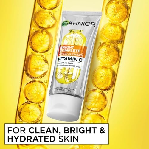 Garnier 2-in-1 Vitamin C Serum Facewash |Cleanse, Brighten & Hydrate, 50g