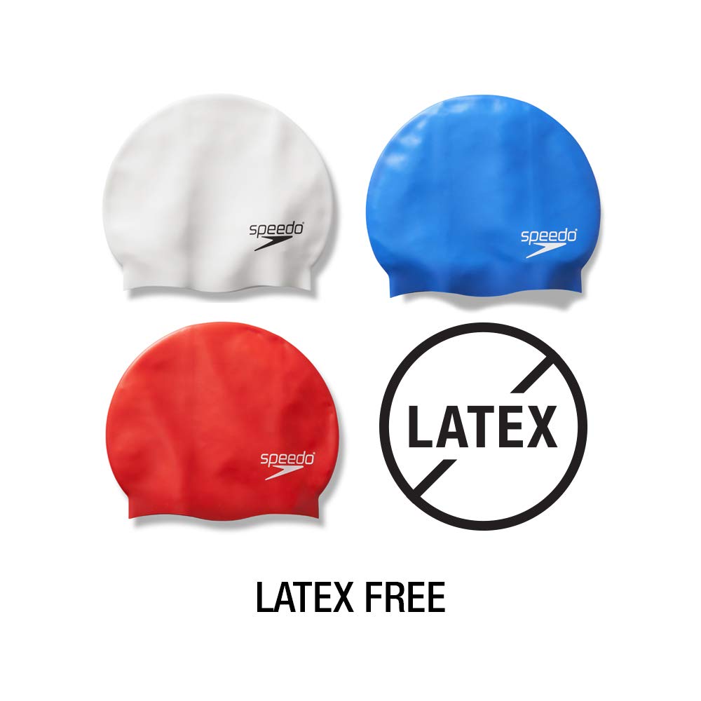Speedo Silicone Solid Swim Cap, Navy, One Size